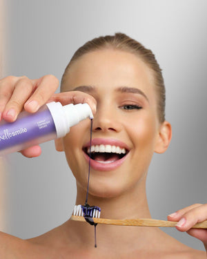 Vijolični serum za beljenje zob 